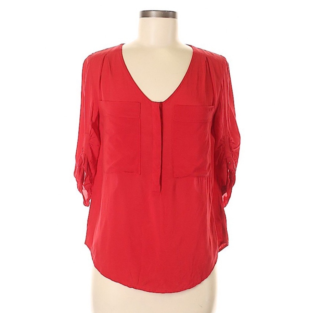Maeve Red V Neck Top